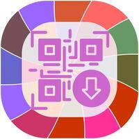 QR Code Download Icon Design vector