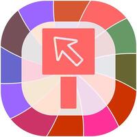 Diagonal Up Left Arrow Icon Design vector