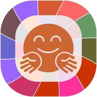 Hugging Face Icon Design vector