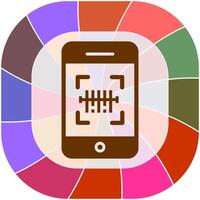 Mobile Scanning Icon Design vector