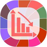 Chart Down Icon Design vector