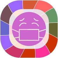 Face with Medical Mask Icon Design vector