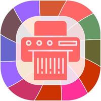 Barcode Printing Icon Design vector