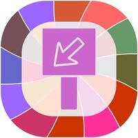 Diagonal Down Left Arrow Icon Design vector