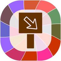 Diagonal Down Right Arrow Icon Design vector