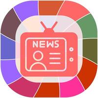 Newsreader Icon Design vector