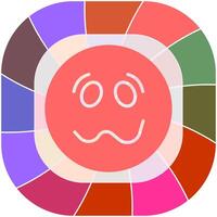 Woozy Face Icon Design vector