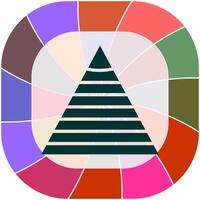 Pyramid Graph Icon Design vector