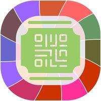 QR Code Ticket Icon Design vector