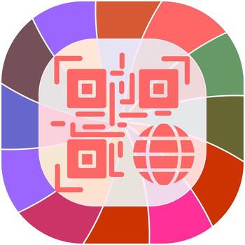 QR Code Website Icon Design vector