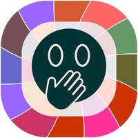 Face with Hand Over Mouth Icon Design vector