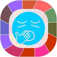 Yawning Face Icon Design vector