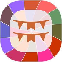 Bunting Flags Icon Design vector