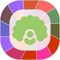 Clown Wig Icon Design vector