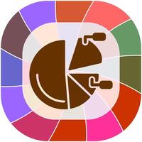 Pie Chart Icon Design vector