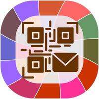 QR Code Email Icon Design vector