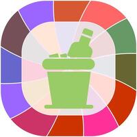 Wine Bottle in Ice Icon Design vector