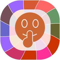 Shushing Face Icon Design vector