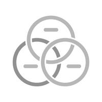 Venn Diagram Icon Design vector