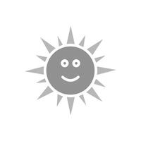 Sun with Face Icon Design vector