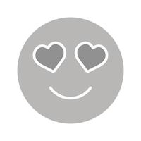 Smiling Face with Hearts Icon Design vector