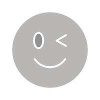 Winking Face Icon Design vector