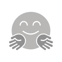Hugging Face Icon Design vector