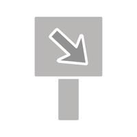 Diagonal Down Right Arrow Icon Design vector