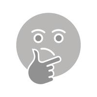 Thinking Face Icon Design vector