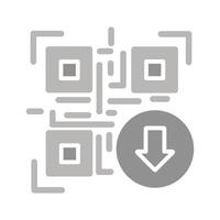 QR Code Download Icon Design vector