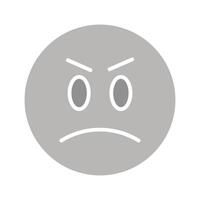 Angry Face Icon Design vector
