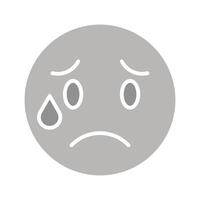 Crying Face Icon Design vector