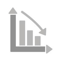 Chart Down Icon Design vector