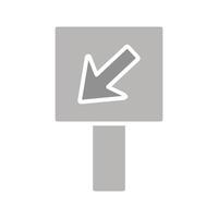 Diagonal Down Left Arrow Icon Design vector