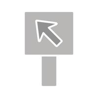 Diagonal Up Left Arrow Icon Design vector