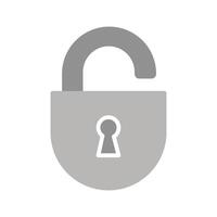 Open Lock Icon Design vector