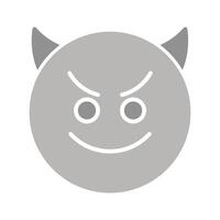 Smiling Face with Horns Icon Design vector