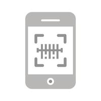 Mobile Scanning Icon Design vector