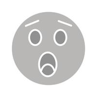 Astonished Face Icon Design vector