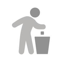 Litter in Bin Sign Icon Design vector