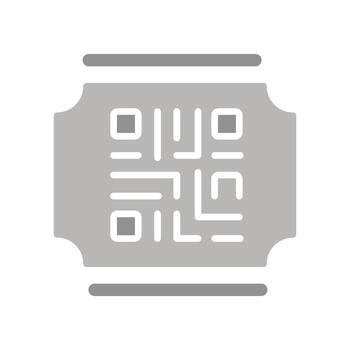 qr código boleto icono diseño vector