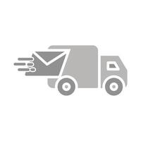 Mail Truck Icon Design vector