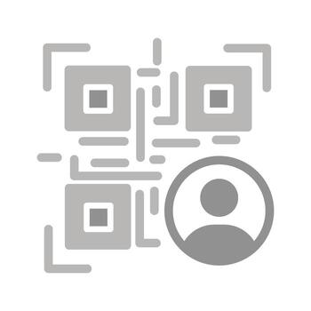 qr código contacto icono diseño vector
