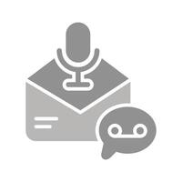 Voice Message Icon Design vector