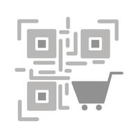 QR Code Shopping Icon Design vector