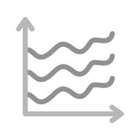Spline Chart Icon Design vector