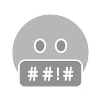Face with Symbols on Mouth Icon Design vector
