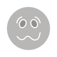 Woozy Face Icon Design vector