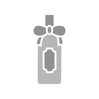 Wine Bottle with Bow Icon Design vector