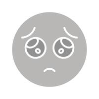 Pleading Face Icon Design vector